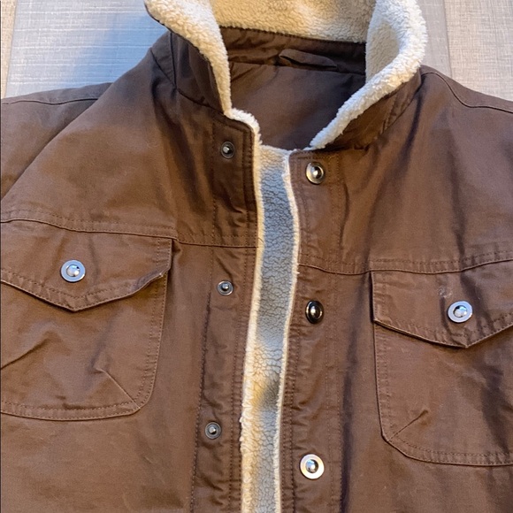 Men's Brown Sherpa-Lined Jacket - Picture 4 of 10